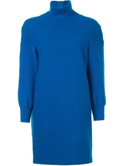 Pre-owned Comme Des Garçons Polo Neck Dress In Blue