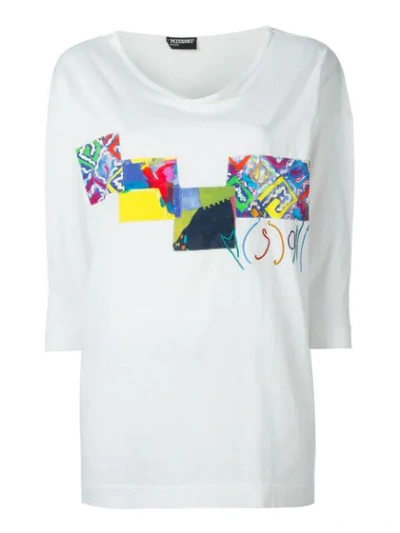Pre-owned Missoni Patched T-shirt In White
