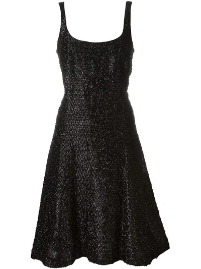 Pre-owned Stephen Sprouse Vintage Tinsel Effect Dress In Black