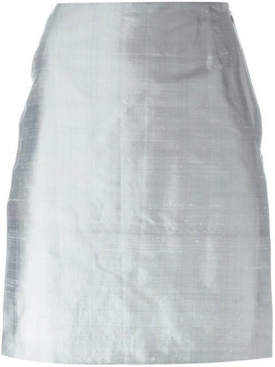 Pre-owned Romeo Gigli Vintage Side Slit Skirt In Grey
