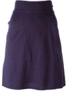 Alaïa Vintage Knit Skater Skirt - Purple