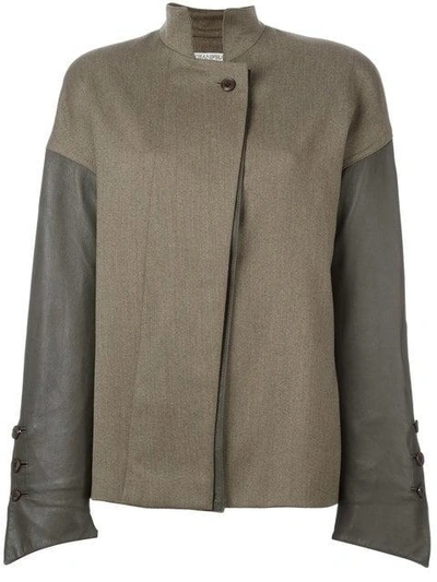 Pre-owned Gianfranco Ferre Vintage Panelled Jacket In Brown