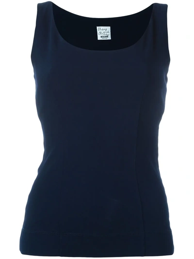Pre-owned Moschino Vintage Classic Tank Top In Blue