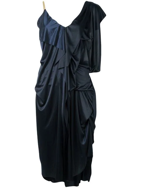 Pre-owned Maison Martin Margiela Vintage Deconstructed Dress In Blue ...