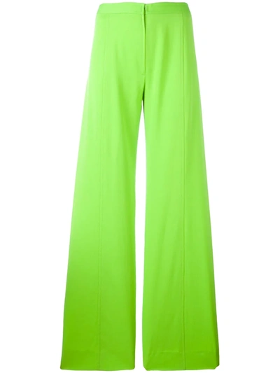 Pre-owned Emanuel Ungaro Vintage Wide Leg Trousers In Green