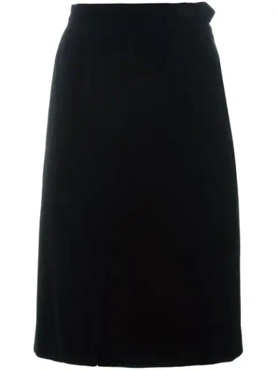 Pre-owned Saint Laurent Knee Length Skirt In Black