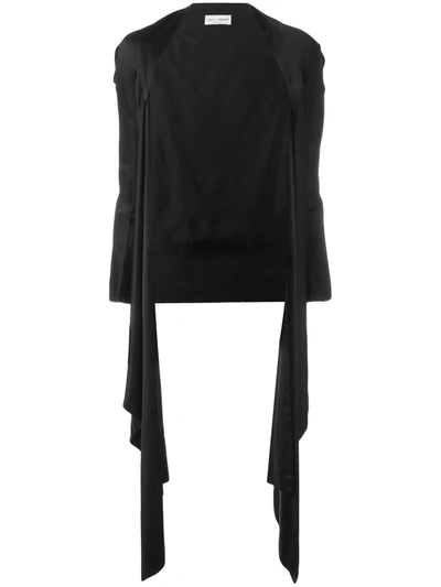 Pre-owned Dolce & Gabbana Draped Kimono Jacket In Black