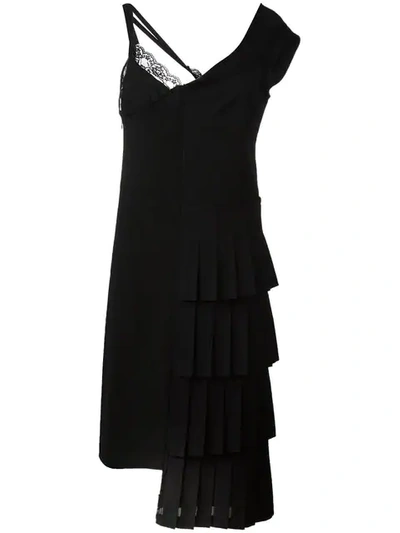 Pre-owned Comme Des Garçons 2003 Spliced Slip Dress In Black