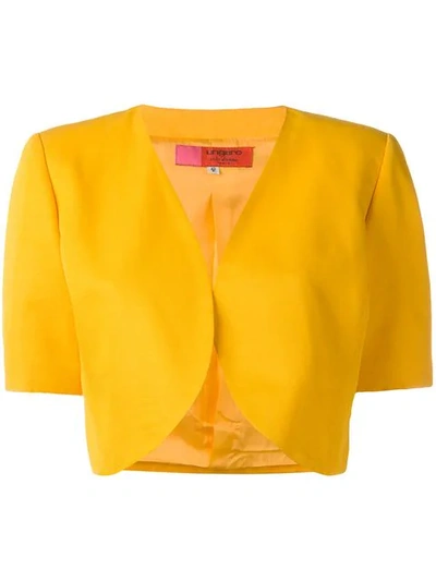Pre-owned Emanuel Ungaro Vintage Cropped Jacket In Yellow