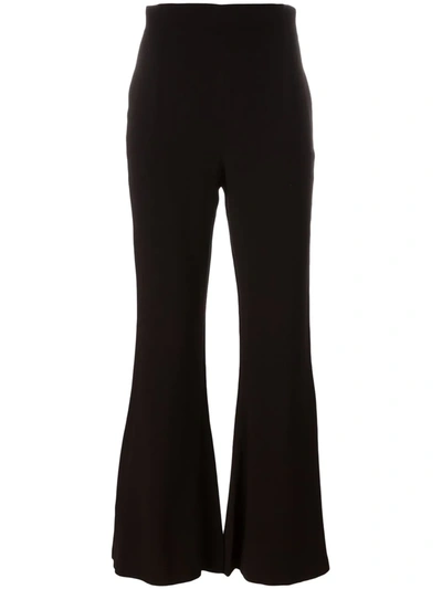 Pre-owned Versace Flared Trousers In Black