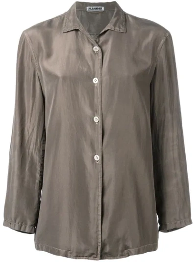 Pre-owned Jil Sander Vintage Silk Shirt In Brown