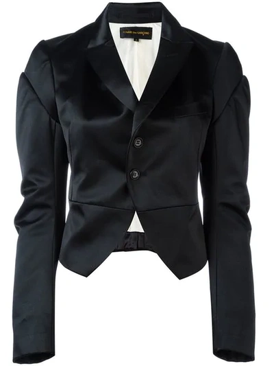 Pre-owned Comme Des Garçons Satin Tuxedo Jacket In Black