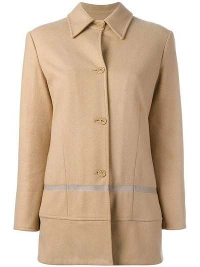 Pre-owned Helmut Lang Single Breasted Coat In Neutrals