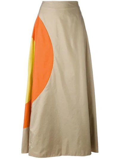 Pre-owned Jc De Castelbajac Vintage Bulls Eye A-line Skirt In Neutrals