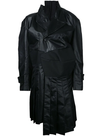 Pre-owned Comme Des Garçons Deconstructed Trenchcoat In Black