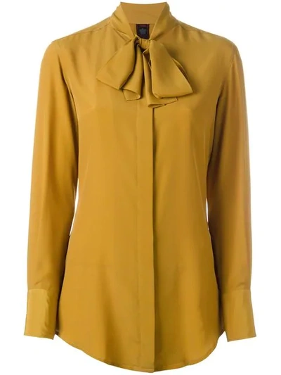 Pre-owned Jean Paul Gaultier Vintage Pussy Bow Blouse In Yellow