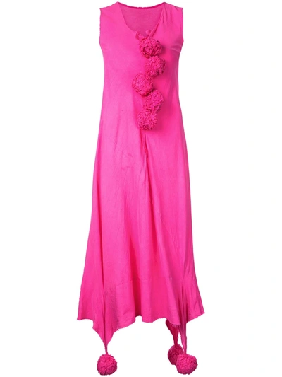 Pre-owned Comme Des Garçons Pom Pom Dress In Pink