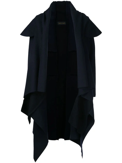 Pre-owned Comme Des Garçons Felt Cross Coat In Blue