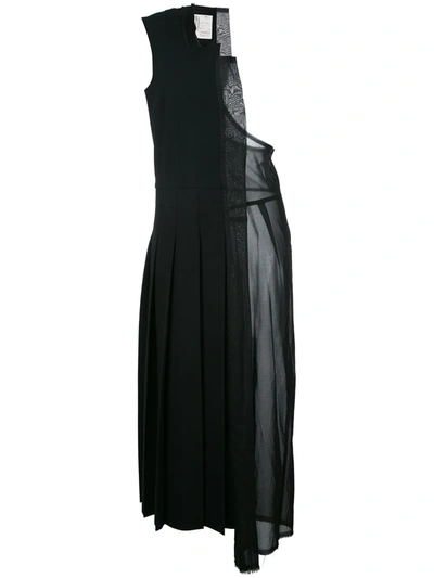 Pre-owned Comme Des Garçons Laser Cut One-shoulder Dress In Black