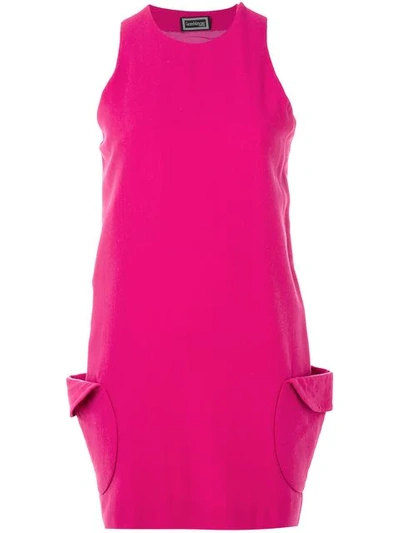 Versace Vintage Bucket Pockets Mini Dress - Pink