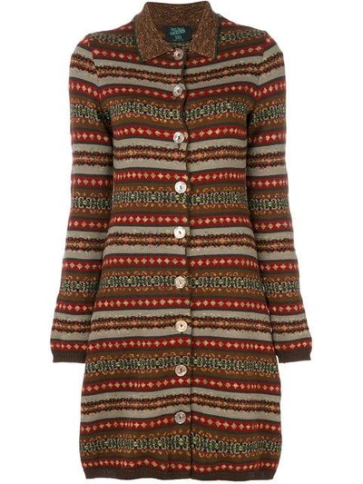 Pre-owned Jean Paul Gaultier Vintage Long Knitted Cardigan In Multicolour
