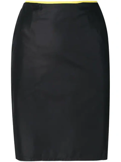 Pre-owned Helmut Lang Fitted Mini Skirt In Black