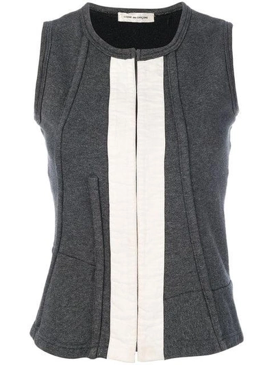 Pre-owned Comme Des Garçons Concealed Fastening Waistcoat In Grey