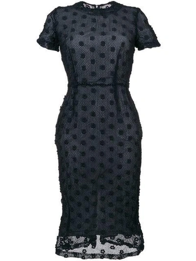 Pre-owned Comme Des Garçons Short Sleeve Crochet Dress In Blue