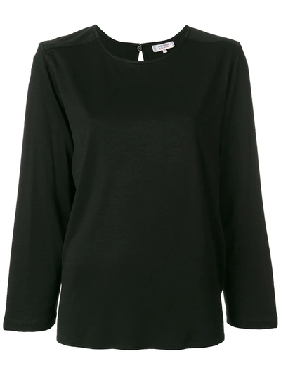 Pre-owned Saint Laurent Long-sleeve Blouse In Black
