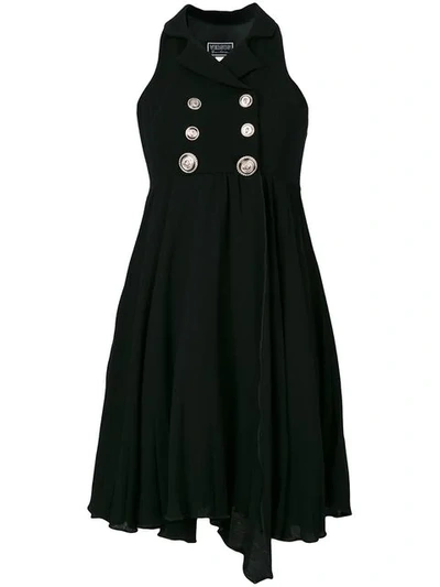 Versace Vintage Gianni  Buttoned Dress - Black
