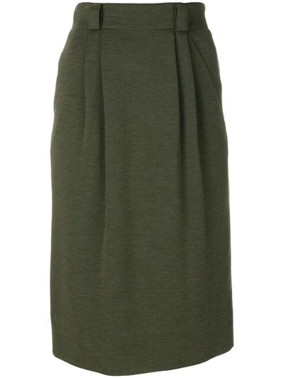 Pre-owned Jean Louis Scherrer Vintage Scherrer Skirt In Green