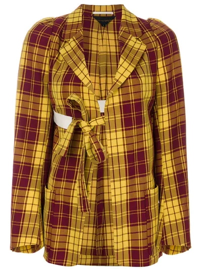 Pre-owned Comme Des Garçons Tartan Tied-up Blazer In Multicolour