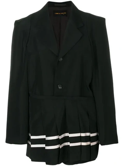 Pre-owned Comme Des Garçons 1980s Skirted Jacket In Black