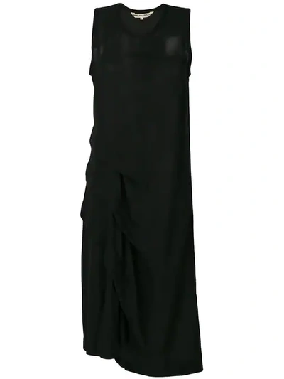 Pre-owned Comme Des Garçons 1990s Draped Sleeveless Dress In Black