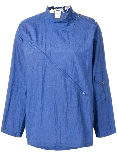 Pre-owned Kansai Yamamoto Vintage 1990s Waterproof Jacket In Blue