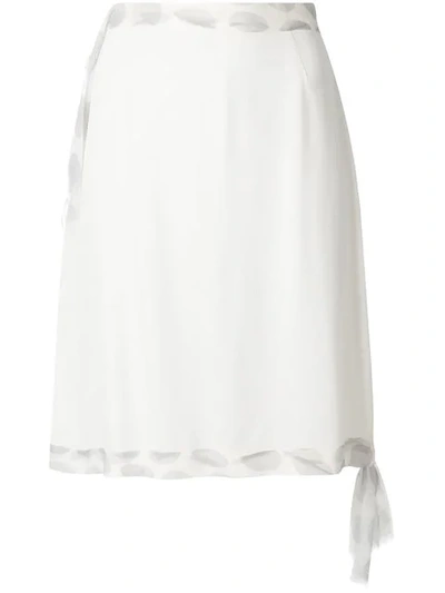 Pre-owned Maison Martin Margiela Vintage Skirt Tie Side Skirt In White