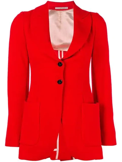 Pre-owned Vivienne Westwood 1990s Gold Label Patch Pocket Jacket In Red