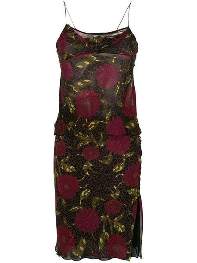 Pre-owned John Galliano Floral Bias Skirt & Top In Multicolour