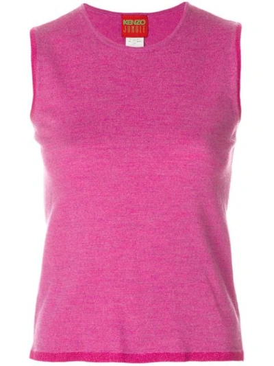 Pre-owned Kenzo Sleeveless Knitted Top In Pink