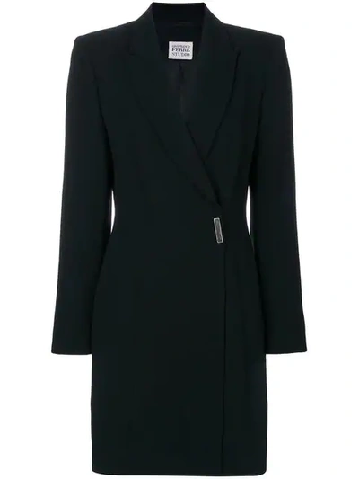 Gianfranco Ferre Vintage Concealed Fastening Coat - Black