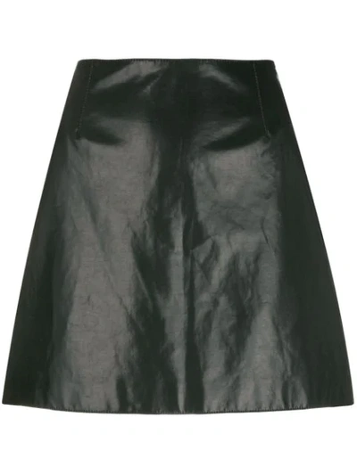 Pre-owned Moschino Vintage Straight Mini Skirt In Green