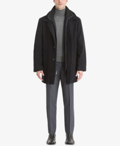 Calvin Klein Men Coleman Wool-blend Overcoat In Charcoal