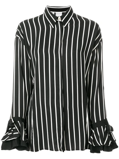 Pre-owned Versace Striped Shirt In Black