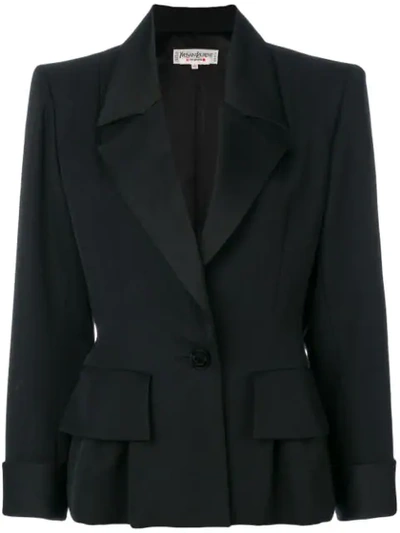 Pre-owned Saint Laurent Structured Jacket In Black