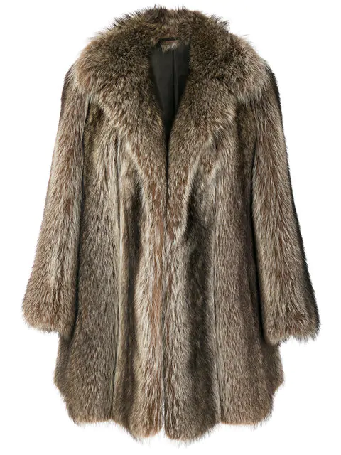 Pre-Owned Dior Possum Fur Coat In Brown | ModeSens