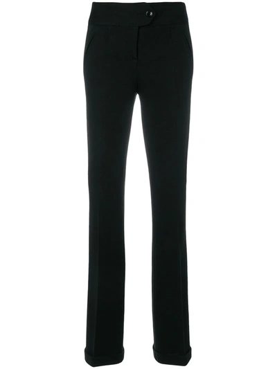 Pre-owned Dolce & Gabbana Straight Leg Tailored Trousers In Black