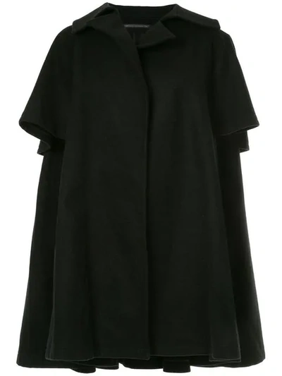 Pre-owned Yohji Yamamoto Vintage Oversized Open-front Cape In Black