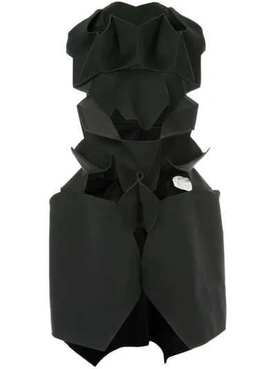 Pre-owned Junya Watanabe Geometric Cut-detail Dress In Black