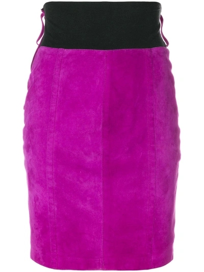 Pre-owned Gianfranco Ferre Vintage Fitted Short Skirt In Pink