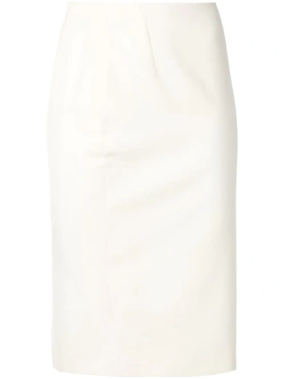 Pre-owned Versace Pencil Midi Skirt In Neutrals